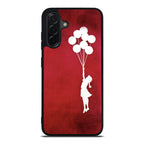 Banksy Girl With Balloons Red Samsung Galaxy A26 5G / A36 5G / A56 5G Case