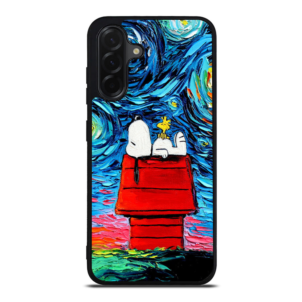 Dog Lying Under Starry Night Van Gogh Samsung Galaxy A26 5G / A36 5G / A56 5G Case