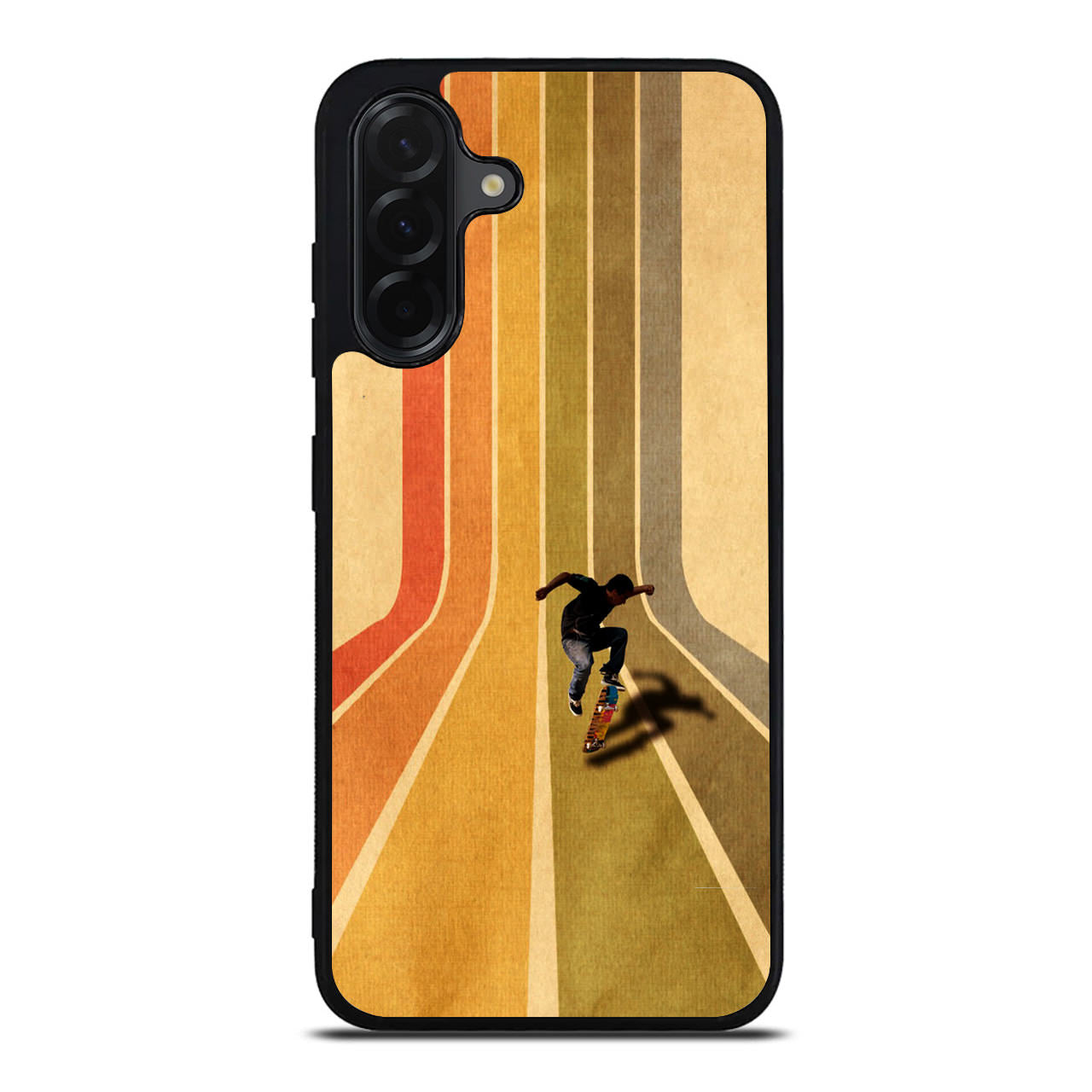 Vintage Skateboard On Colorful Stipe Samsung Galaxy A26 5G / A36 5G / A56 5G Case