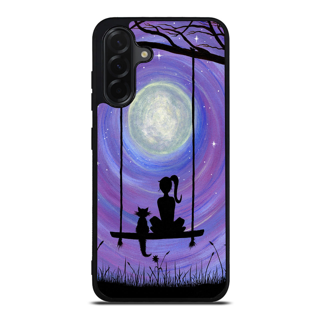 Girl Cat and Moon Samsung Galaxy A26 5G / A36 5G / A56 5G Case