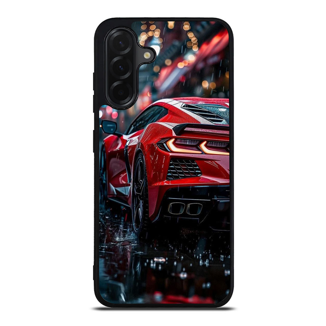Red Sport Car in the Rain Samsung Galaxy A26 5G / A36 5G / A56 5G Case