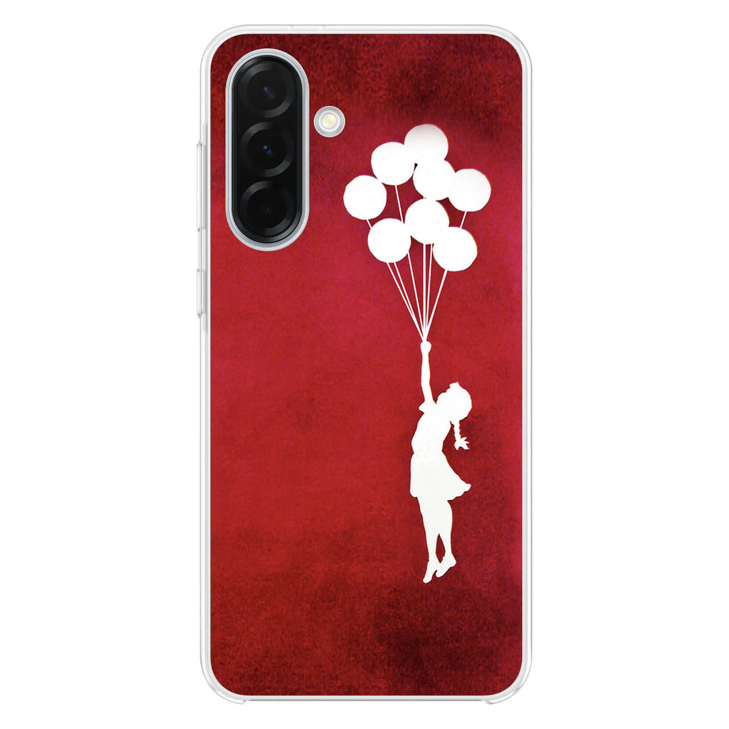 Banksy Girl With Balloons Red Samsung Galaxy A26 5G / A36 5G / A56 5G Case