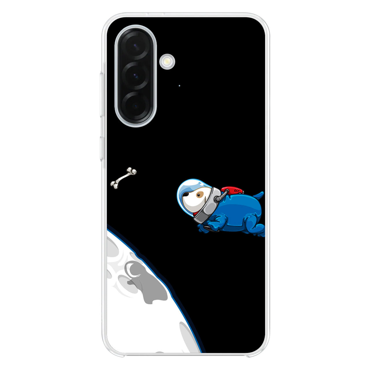 Space Dog Chasing A Bone Samsung Galaxy A26 5G / A36 5G / A56 5G Case