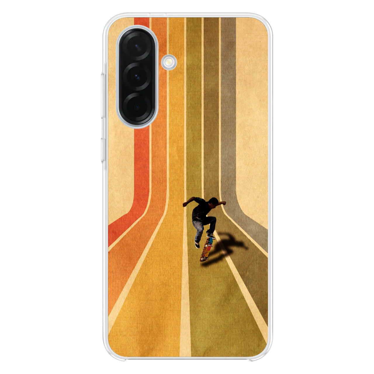 Vintage Skateboard On Colorful Stipe Runway Samsung Galaxy A26 5G / A36 5G / A56 5G Case