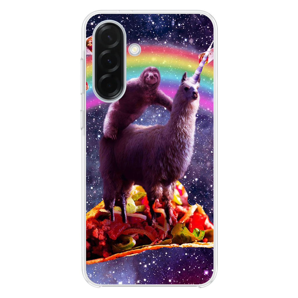 LLama And Sloth On Space Samsung Galaxy A26 5G / A36 5G / A56 5G Case