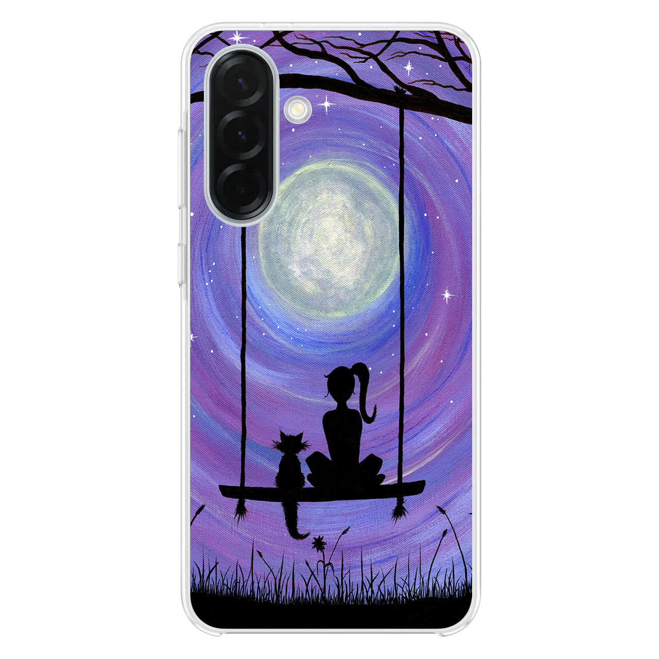 Girl Cat and Moon Samsung Galaxy A26 5G / A36 5G / A56 5G Case