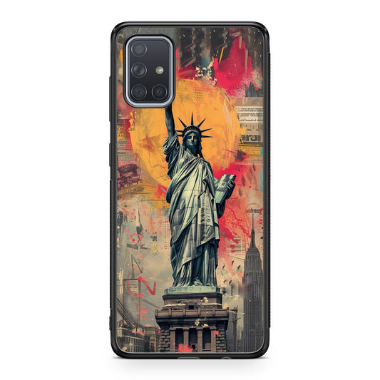 Canvas Art Statue of Liberty Galaxy A51 / A71 Case
