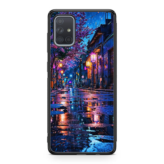 Midnight Sakura Glow Galaxy A51 / A71 Case