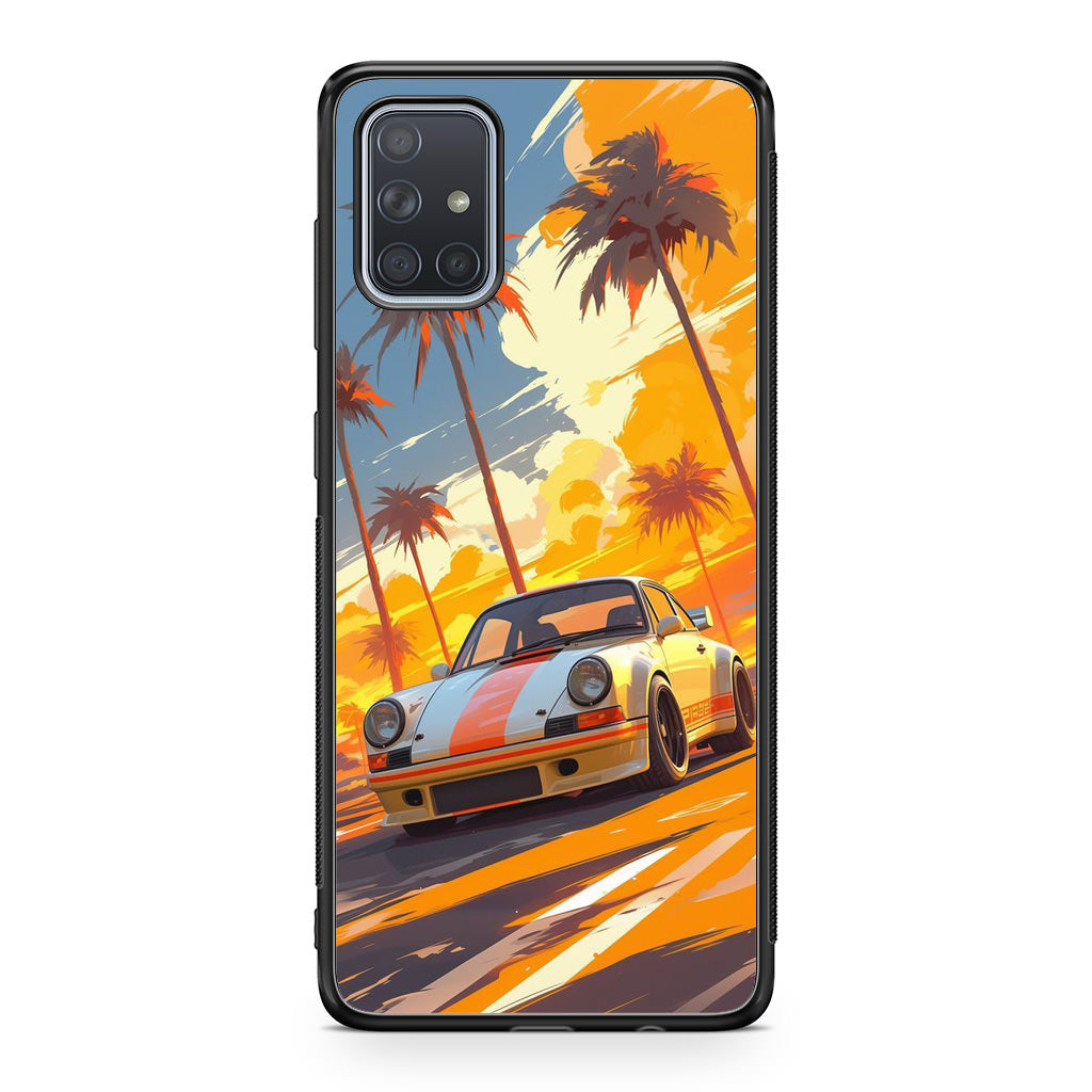 Turbo Dreams in Neon Palms Galaxy A51 / A71 Case