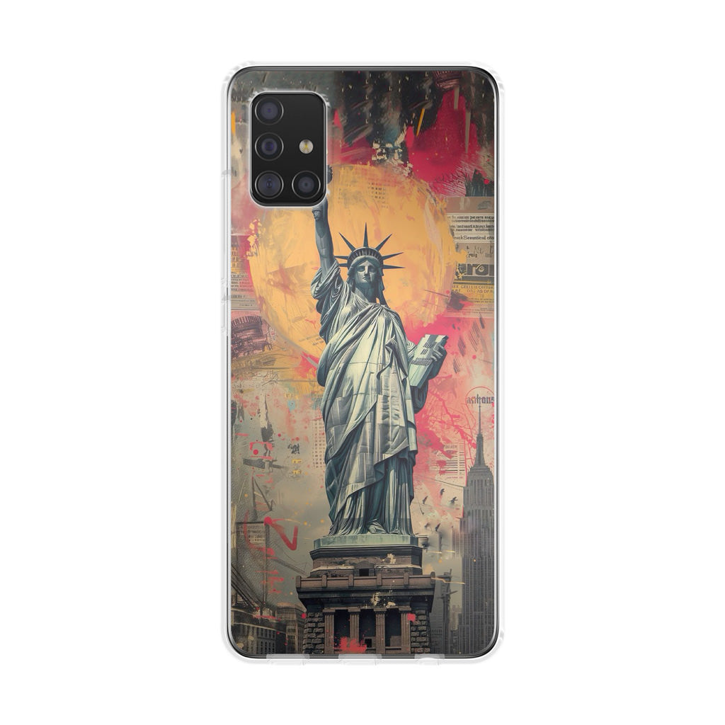 Canvas Art Statue of Liberty Galaxy A51 / A71 Case