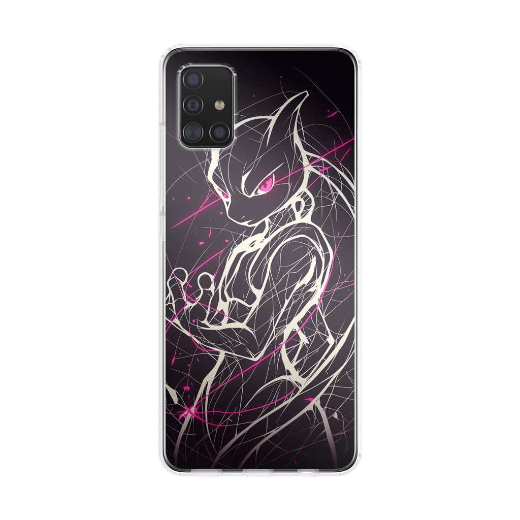 Mewtwo Cosmic Energy Galaxy A51 / A71 Case