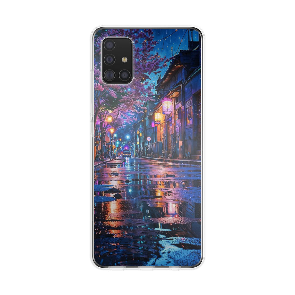 Midnight Sakura Glow Galaxy A51 / A71 Case