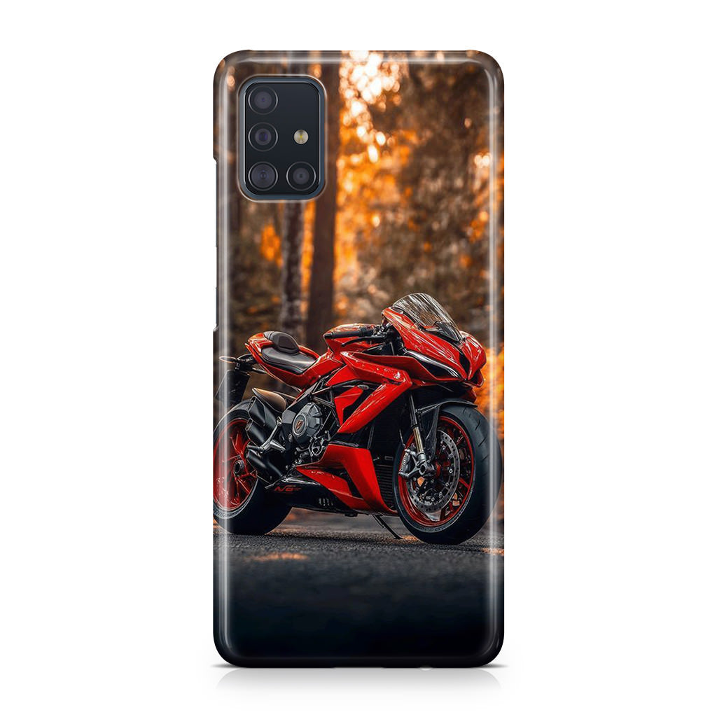 Crimson Velocity in Autumn Flame Galaxy A51 / A71 Case