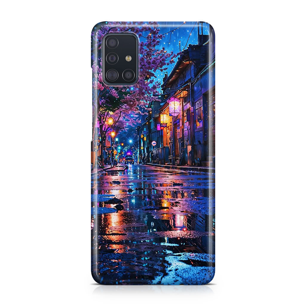 Midnight Sakura Glow Galaxy A51 / A71 Case