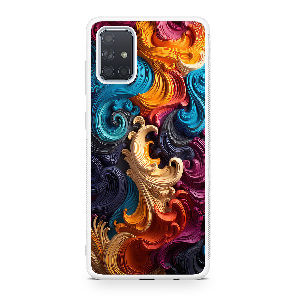 The Dance of Abstract Waves Galaxy A51 / A71 Case