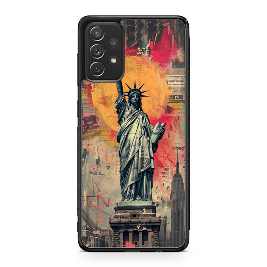 Canvas Art Statue of Liberty Galaxy A32 / A52 / A72 Case
