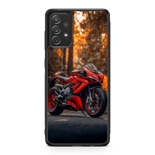 Crimson Velocity in Autumn Flame Galaxy A32 / A52 / A72 Case