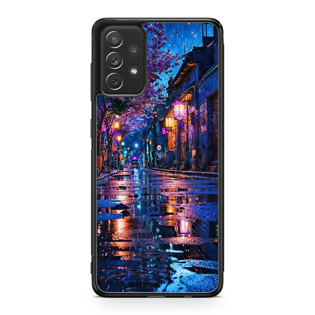 Midnight Sakura Glow Galaxy A32 / A52 / A72 Case