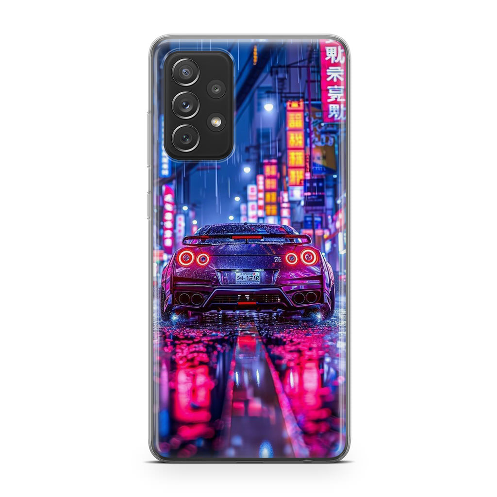 Neon Midnight Drift Tokyo Rain Samsung Galaxy A53 5G Case