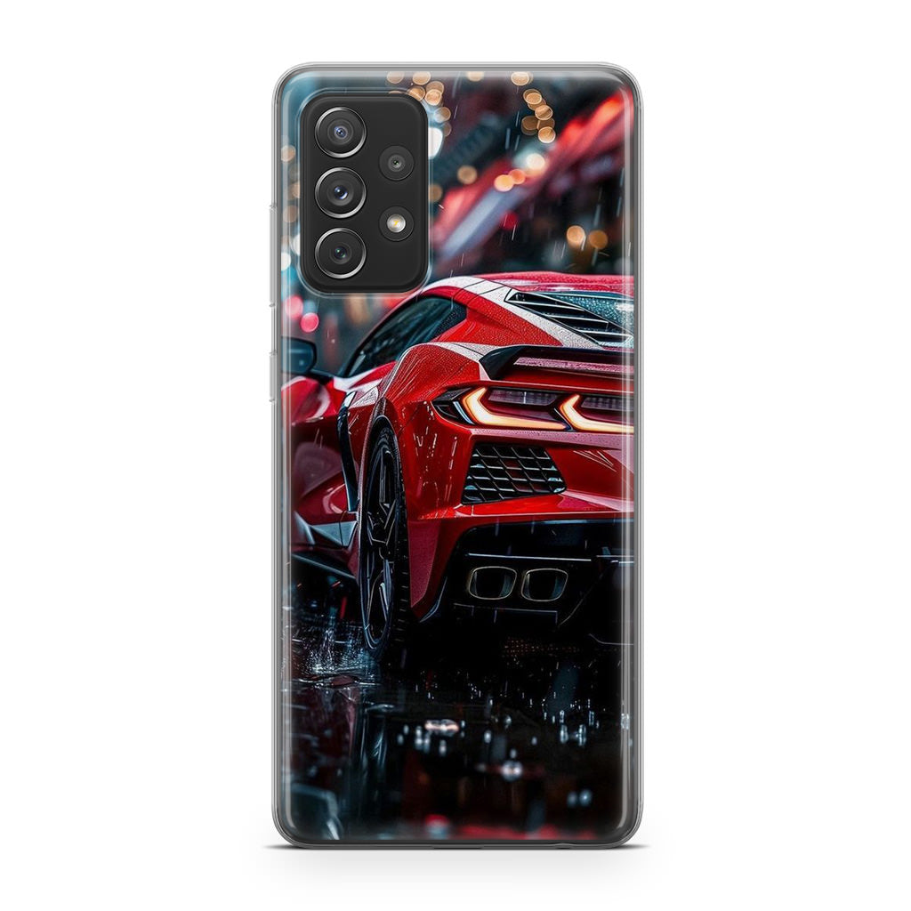 Red Sport Car in the Rain Galaxy A32 / A52 / A72 Case