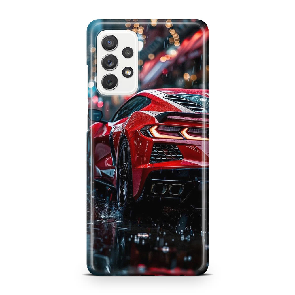 Red Sport Car in the Rain Galaxy A23 5G Case