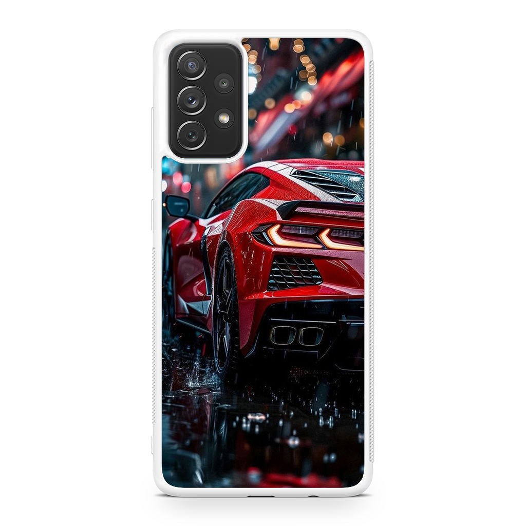 Red Sport Car in the Rain Galaxy A32 / A52 / A72 Case