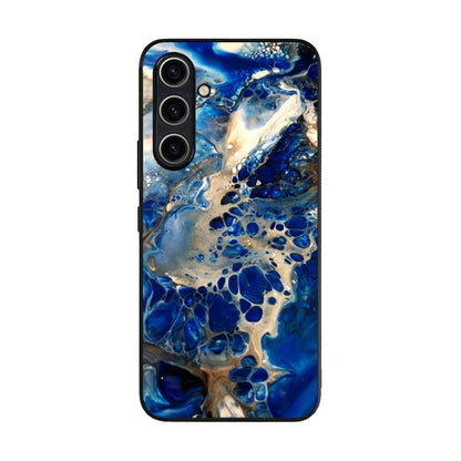 Abstract Golden Blue Paint Art Samsung Galaxy A35 5G Case