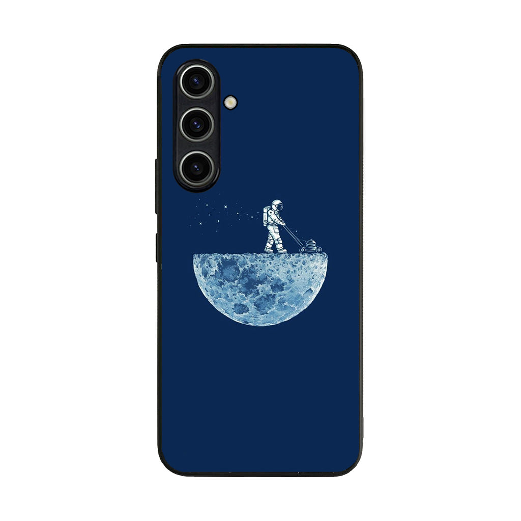 Astronaut Mowing The Moon Samsung Galaxy A35 5G Case