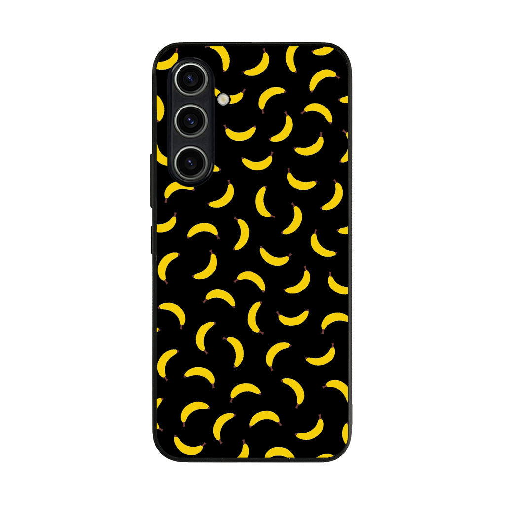 Bananas Fruit Pattern Black Samsung Galaxy A35 5G Case