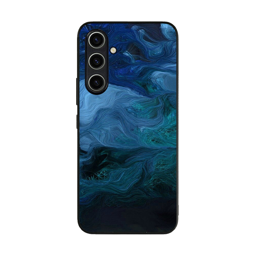 Blue Abstract Art Samsung Galaxy A35 5G Case