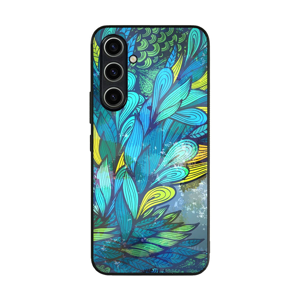 Colorful Art in Blue Samsung Galaxy A35 5G Case