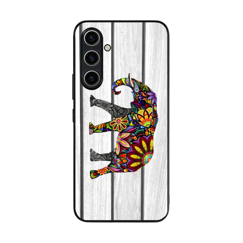 Colorful Elephant Flower Samsung Galaxy A35 5G Case