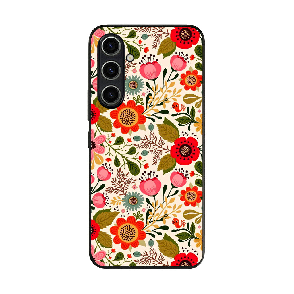 Hello Spring Pattern Samsung Galaxy A35 5G Case