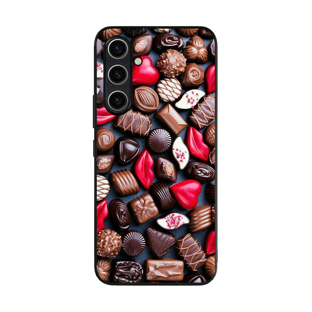 I Love Choco Pattern Samsung Galaxy A35 5G Case