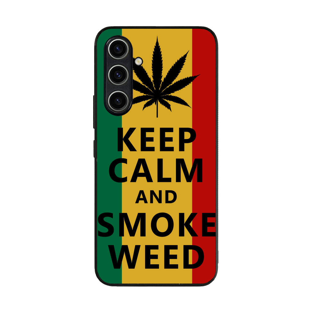 Keep Calm And Smoke Weed Samsung Galaxy A35 5G Case