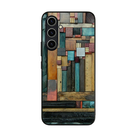 Painted Abstract Wood Sculptures Samsung Galaxy A35 5G Case