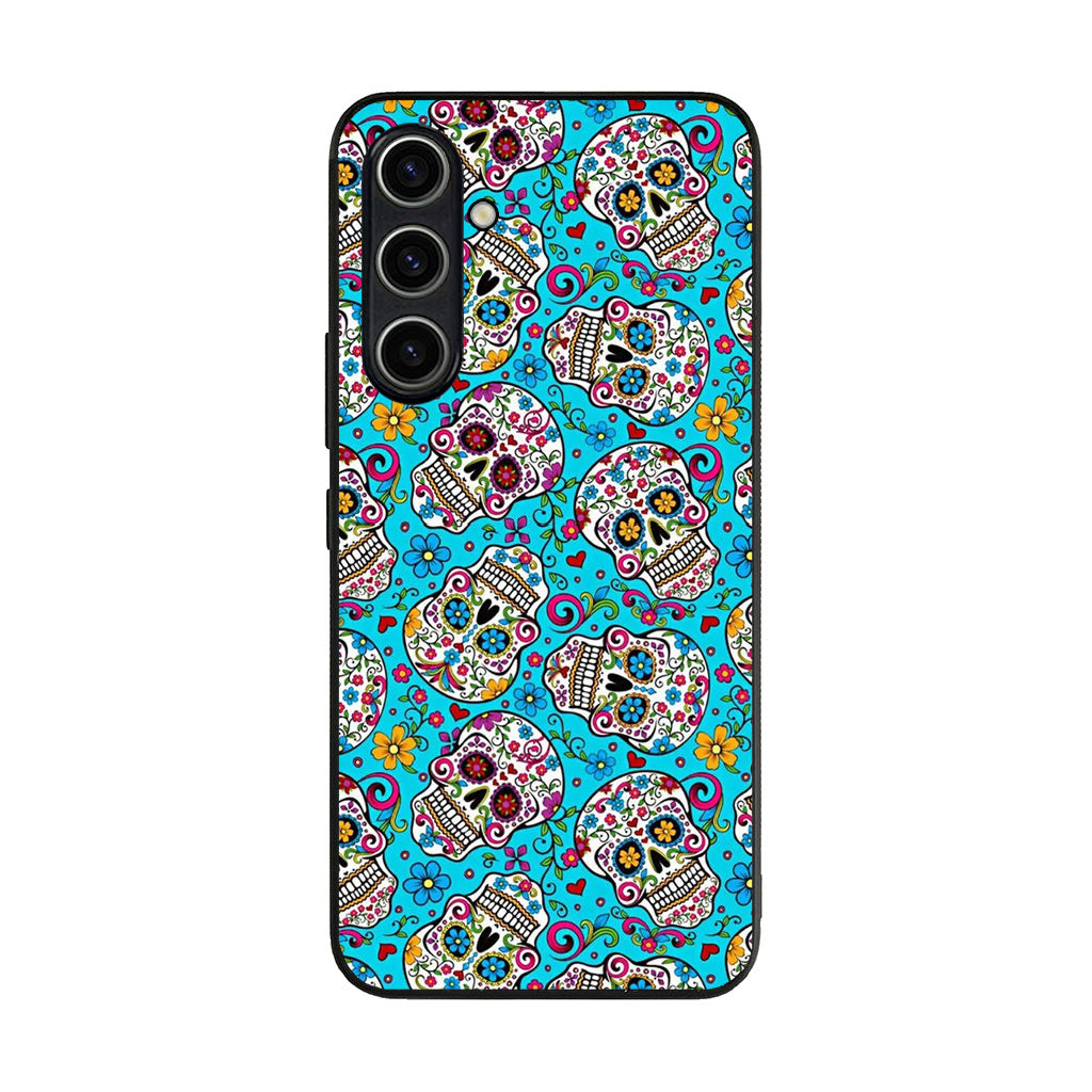 Skull Floral Sugar Samsung Galaxy A35 5G Case