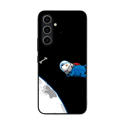 Space Dog Chasing A Bone Samsung Galaxy A35 5G Case