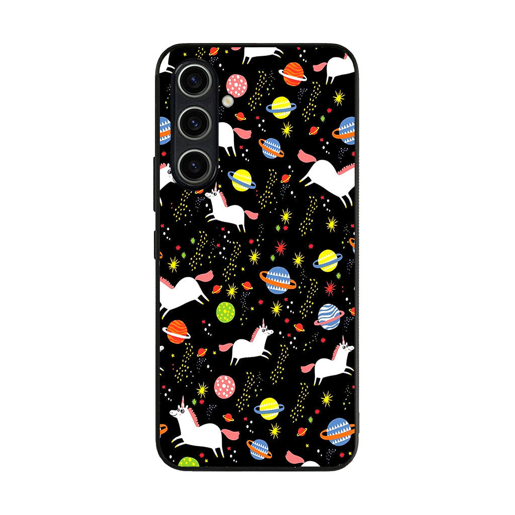 Space Unicorn Pattern Samsung Galaxy A35 5G Case