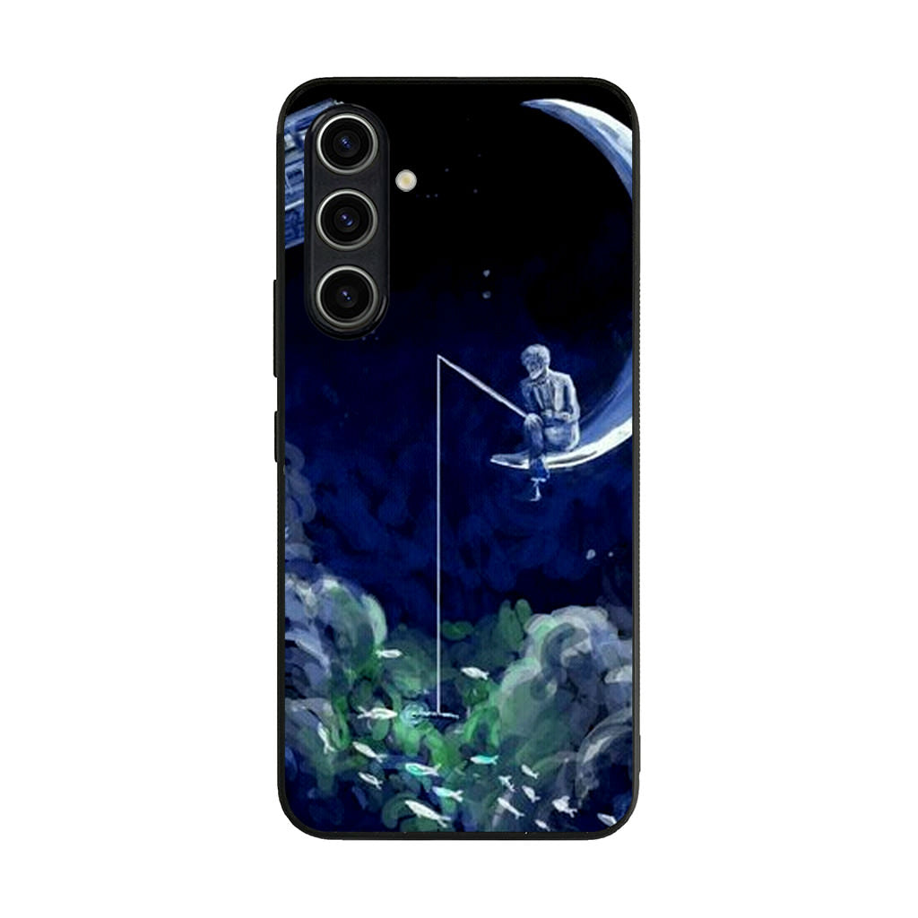 Tardis Walking To The Moon Samsung Galaxy A35 5G Case