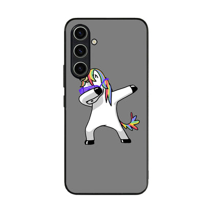 Unicorn Dabbing Grey Samsung Galaxy A35 5G Case