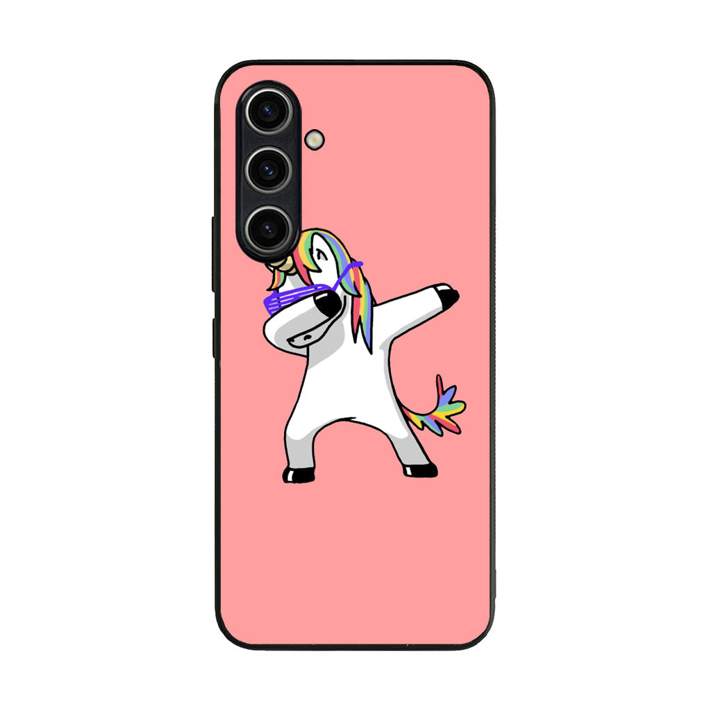 Unicorn Dabbing Pink Samsung Galaxy A35 5G Case