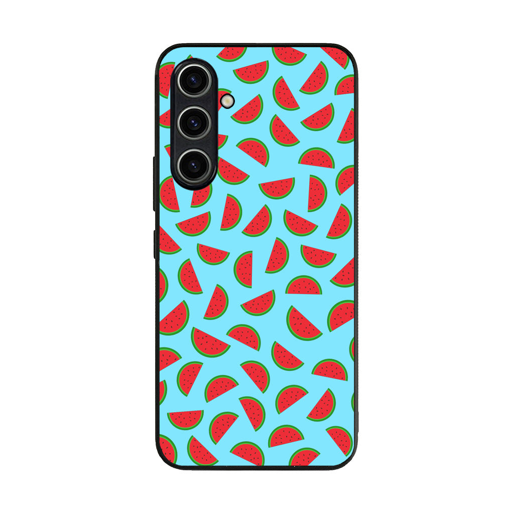 Watermelon Fruit Pattern Blue Samsung Galaxy A35 5G Case