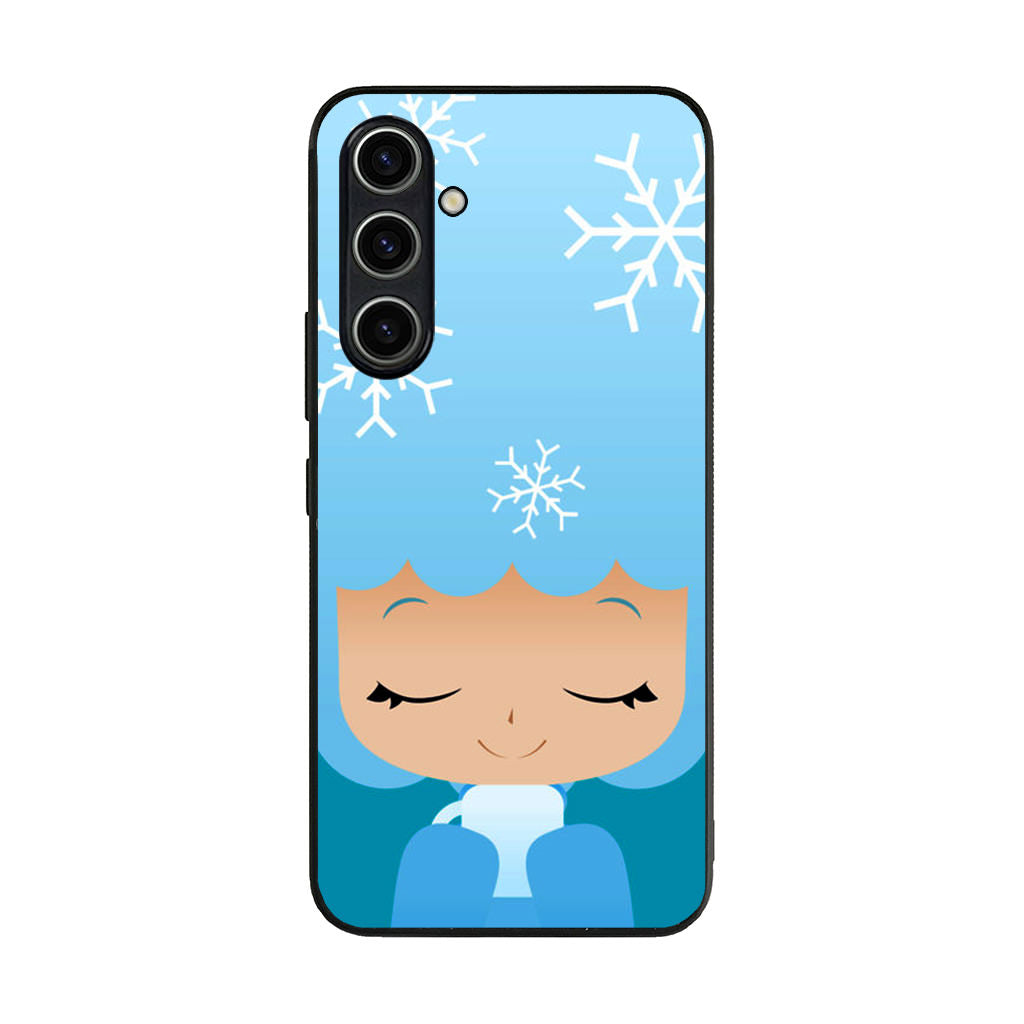 Winter Afro Girl Samsung Galaxy A35 5G Case