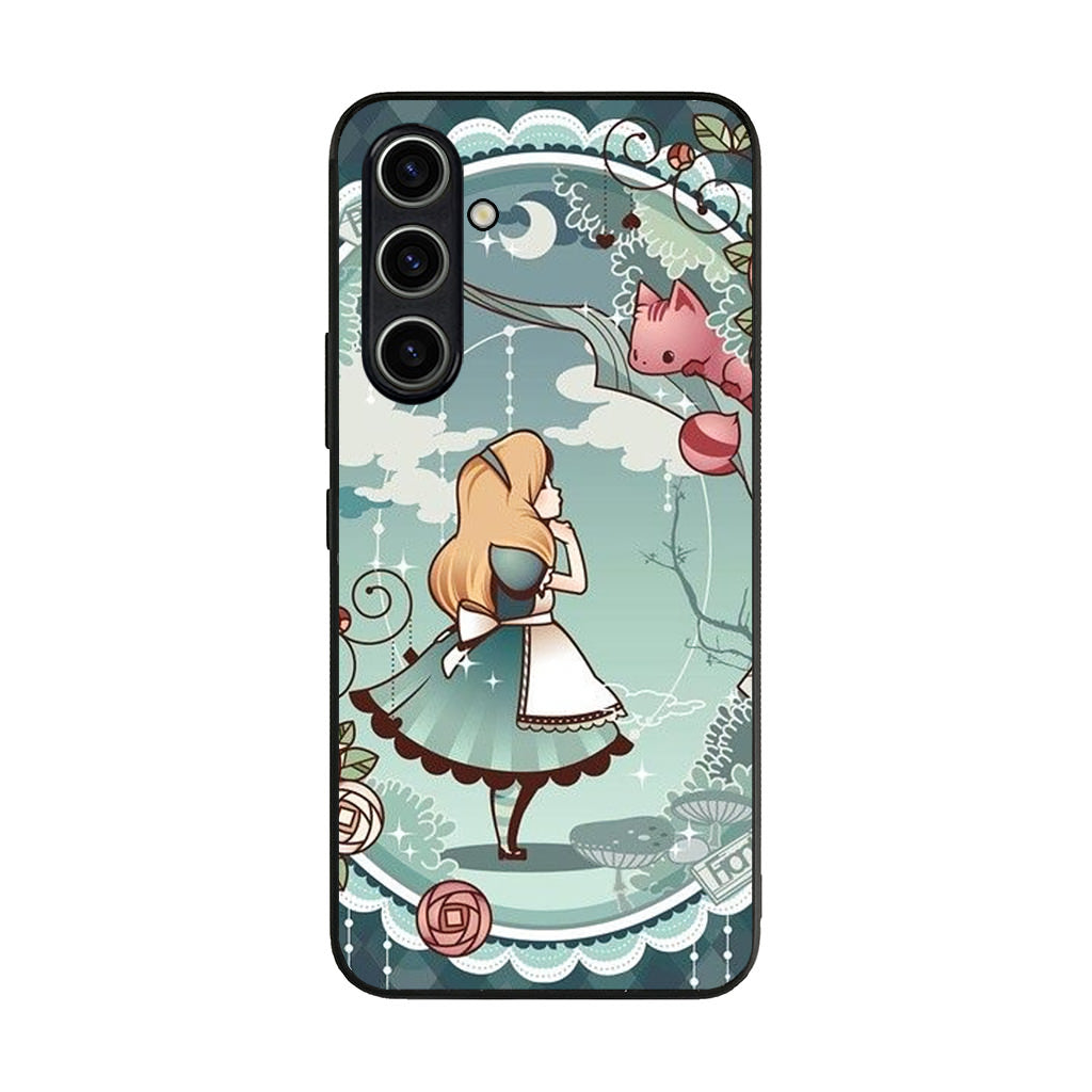 Alice And Cheshire Cat Poster Samsung Galaxy A35 5G Case