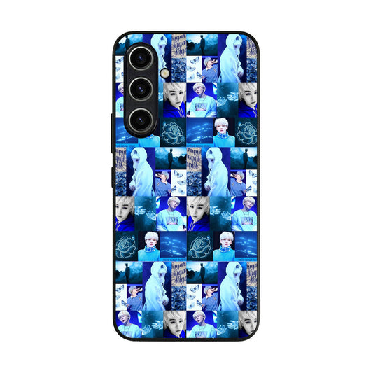 BTS Suga Blue Aesthetic Collage Samsung Galaxy A35 5G Case