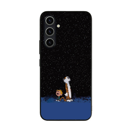 Calvin and Hobbes Space Samsung Galaxy A35 5G Case