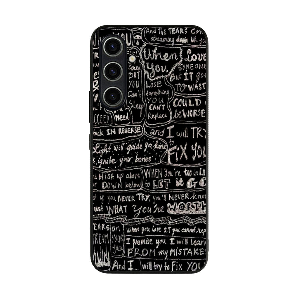 Fix You Lyrics Samsung Galaxy A35 5G Case