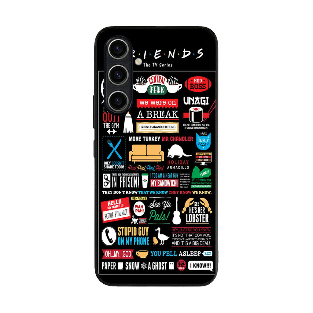 Friends TV Show Quotes Poster Samsung Galaxy A35 5G Case