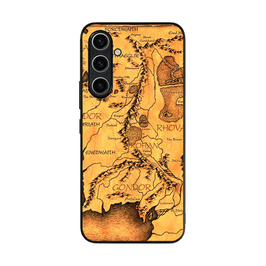 Middle Earth Map Hobbit Samsung Galaxy A35 5G Case